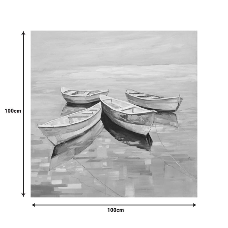 Πίνακας σε καμβά Boatty Inart 100x3x100εκ 2