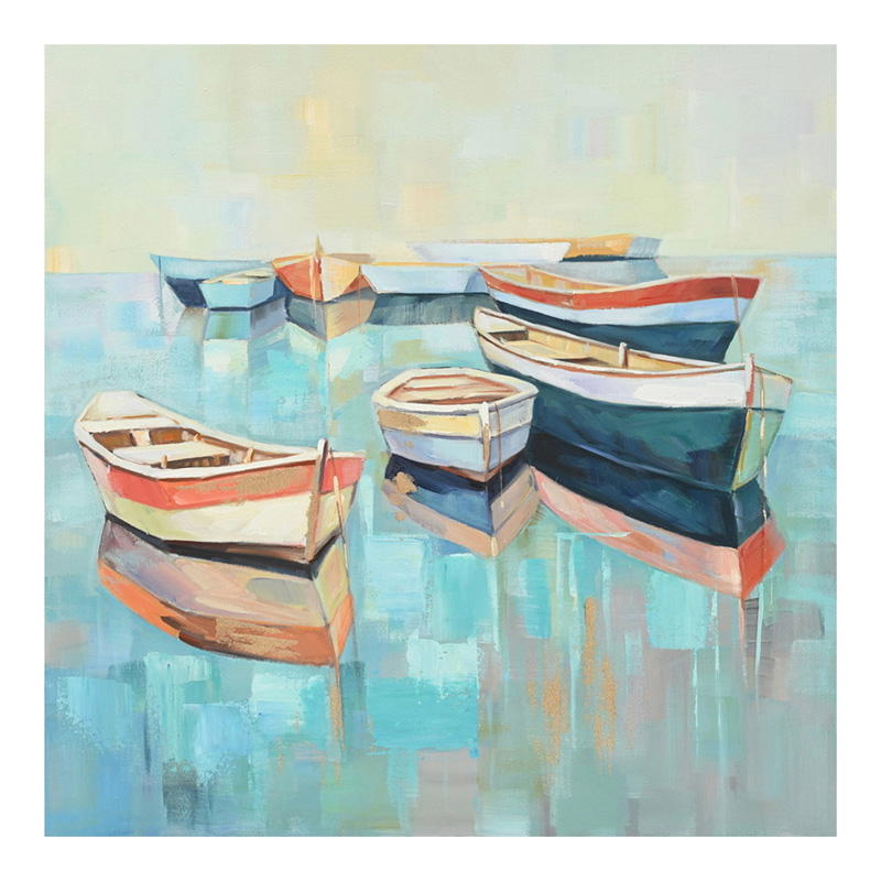 Πίνακας σε καμβά Boatty Ι Inart 100x3x100εκ 1