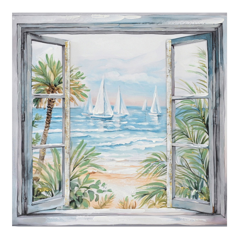 Πίνακας σε καμβά Deive 3D Inart 80x3x80εκ 1