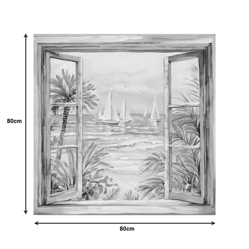Πίνακας σε καμβά Deive 3D Inart 80x3x80εκ 2