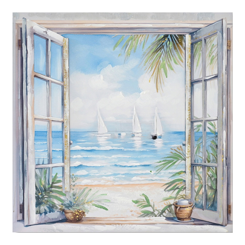 Πίνακας σε καμβά Deive Ι 3D Inart 80x3x80εκ 1
