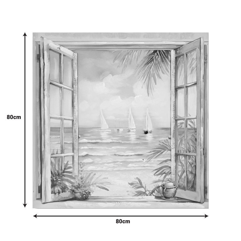 Πίνακας σε καμβά Deive Ι 3D Inart 80x3x80εκ 2