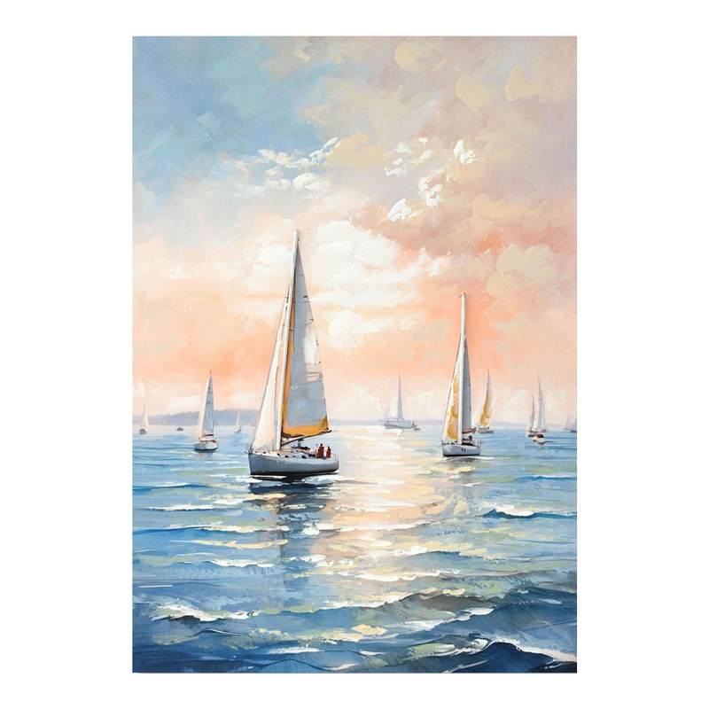Πίνακας σε καμβά Sailsy I Inart 70x3x100εκ 1