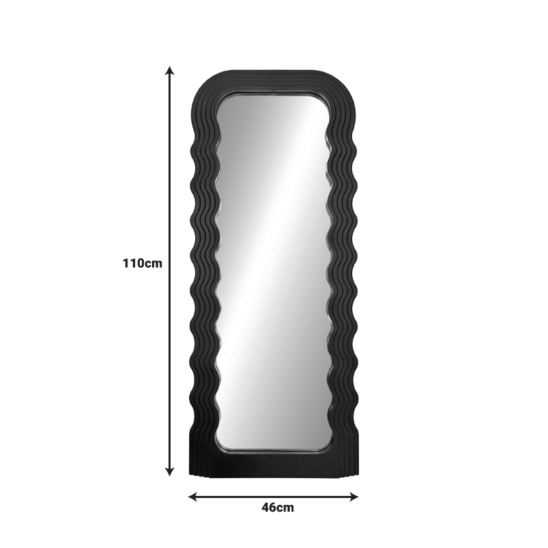 Καθρέπτης Maraya pakoworld μαύρο PP 46x3.2x110εκ 3