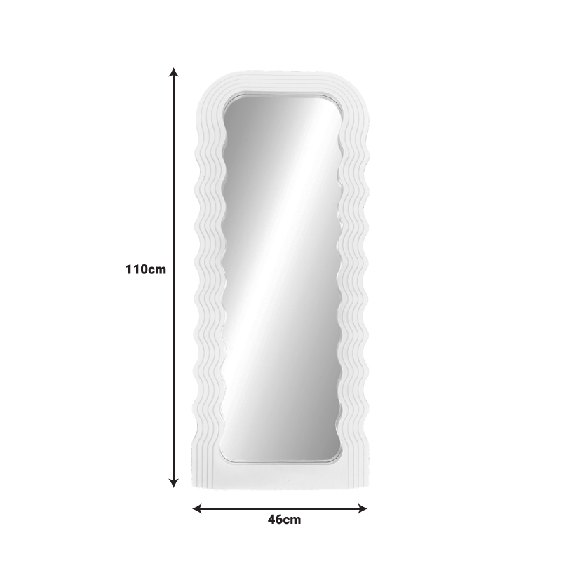 Καθρέπτης Maraya pakoworld λευκό PP 46x3.2x110εκ 3