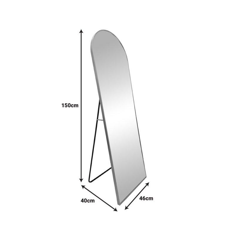Καθρέπτης Lorens pakoworld αλουμίνιο σε χρυσή απόχρωση 46x40x150εκ 2