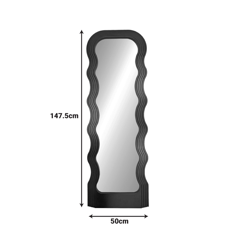 Καθρέπτης Spejo pakoworld μαύρο PP 50x2.8x147.5εκ 2