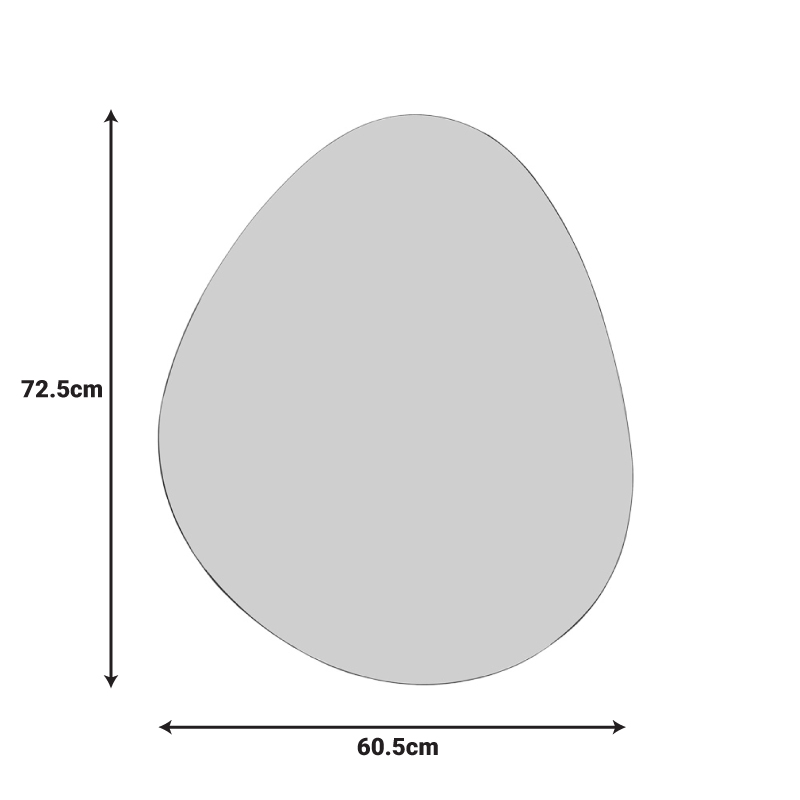 Καθρέπτης Hahoe pakoworld 60x1x72.5εκ 2