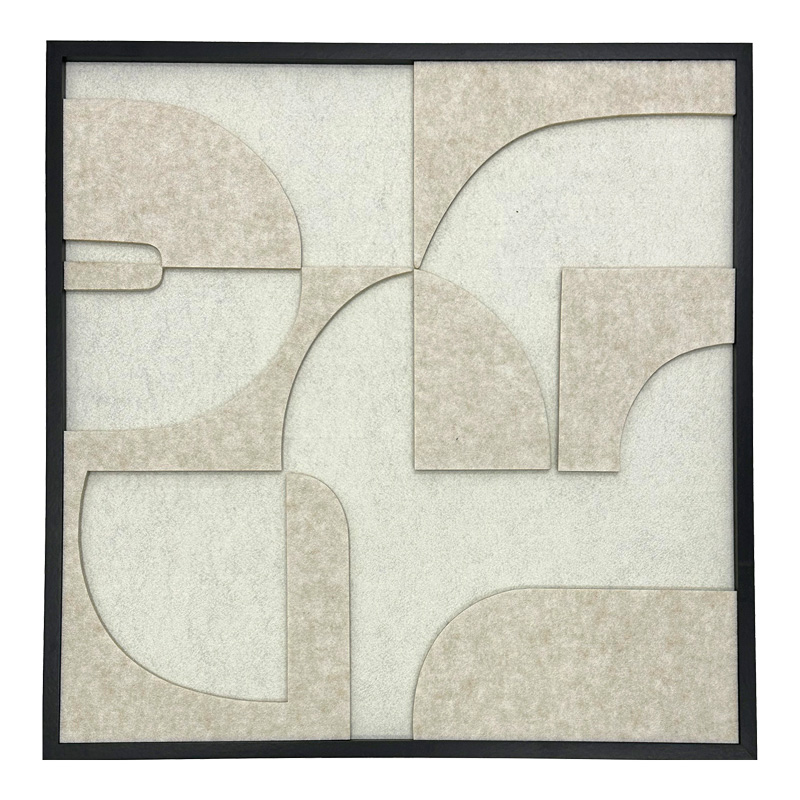 Πίνακας με πλαίσιο Jeire pakoworld λευκό 62x2.5x62εκ 1