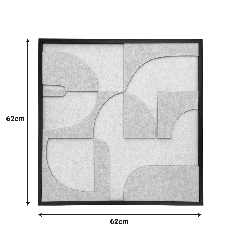 Πίνακας με πλαίσιο Jeire pakoworld λευκό 62x2.5x62εκ 2