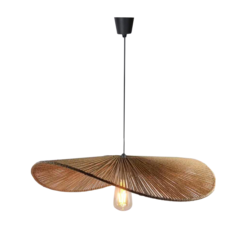 Φωτιστικό οροφής Haris Inart Ε27 rope σε καφέ απόχρωση Φ60x12.5εκ 1