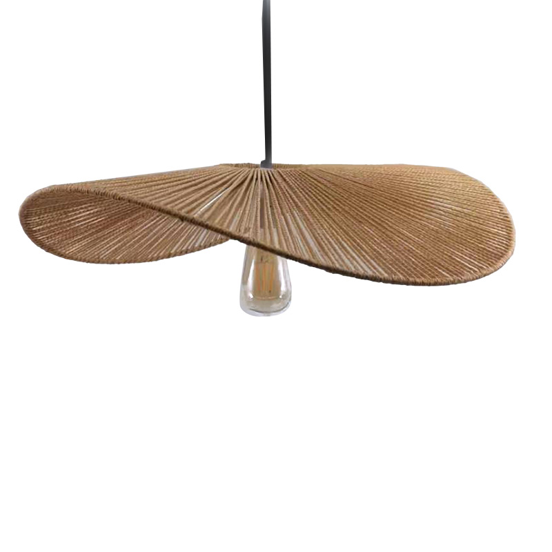 Φωτιστικό οροφής Haris Inart Ε27 rope σε καφέ απόχρωση Φ60x12.5εκ 2