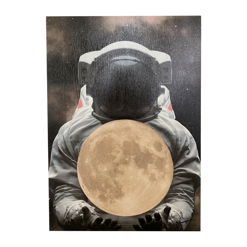 Πίνακας σε καμβά Serlom 3D Inart 50x3x70εκ 1