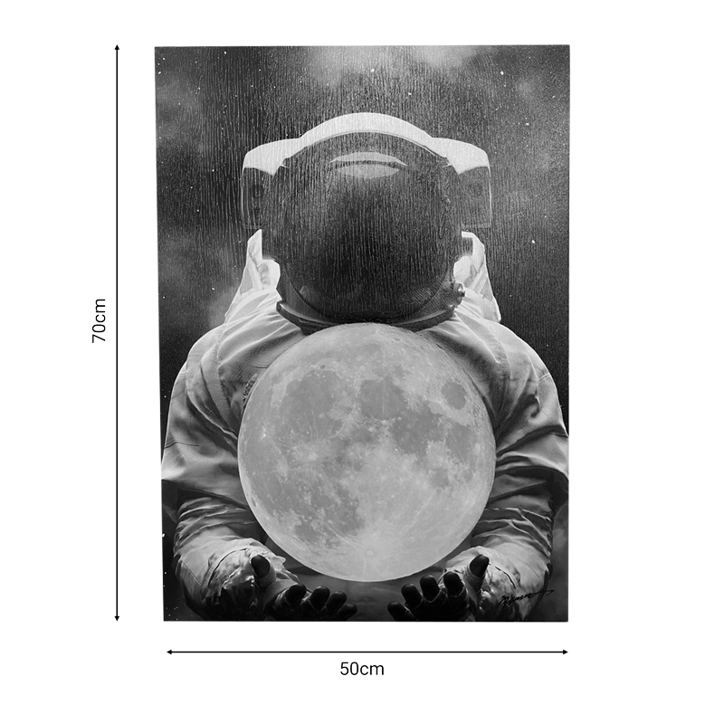 Πίνακας σε καμβά Serlom 3D Inart 50x3x70εκ 2