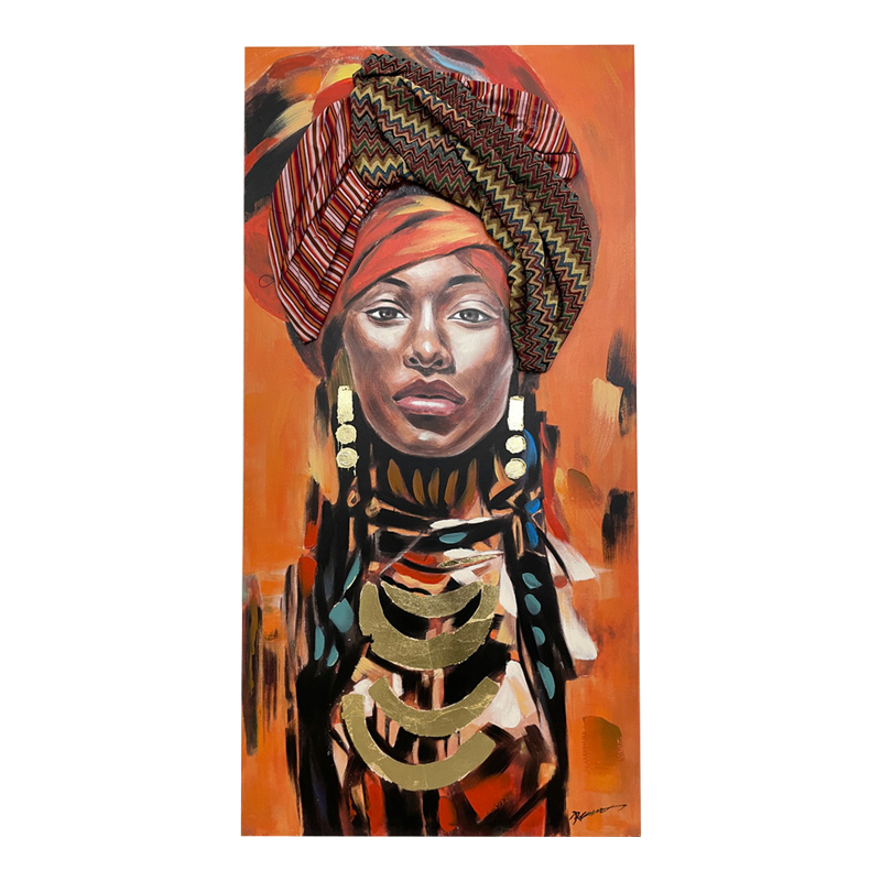 Πίνακας σε καμβά Afro 3D Inart 70x3x140εκ 1