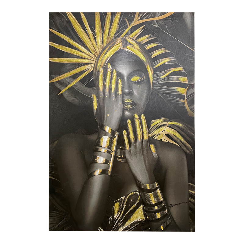 Πίνακας σε καμβά Umone Inart 80x3x120εκ 1