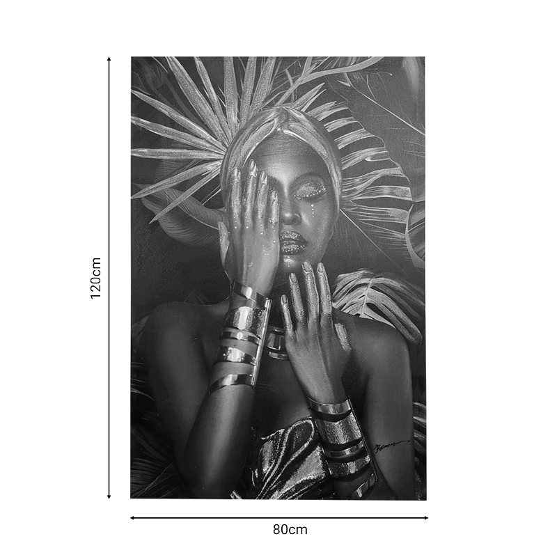 Πίνακας σε καμβά Umone Inart 80x3x120εκ 2