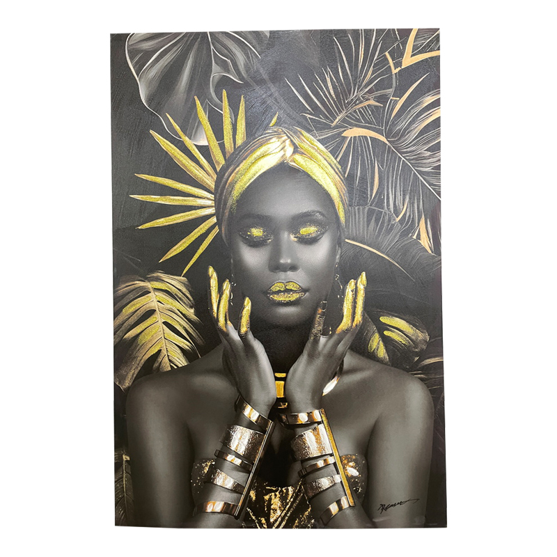 Πίνακας σε καμβά Umone I Inart 80x3x120εκ 1