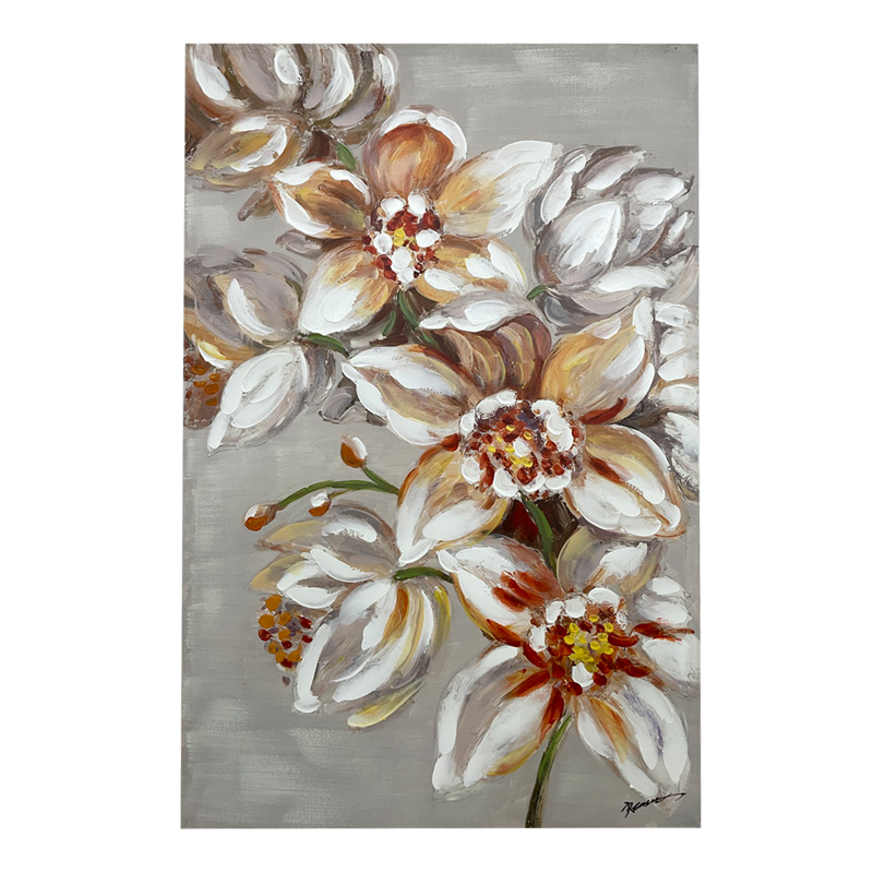 Πίνακας σε καμβά Flourish I Inart 80x3x120εκ 1