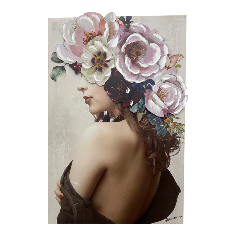 Πίνακας σε καμβά Bezira 3D Inart 60x3x90εκ 1