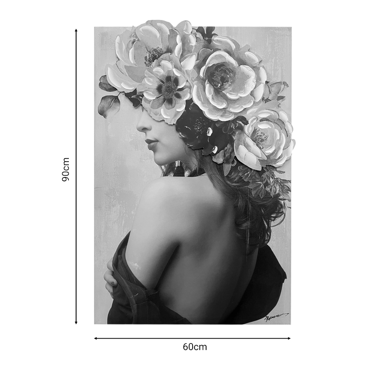 Πίνακας σε καμβά Bezira 3D Inart 60x3x90εκ 2