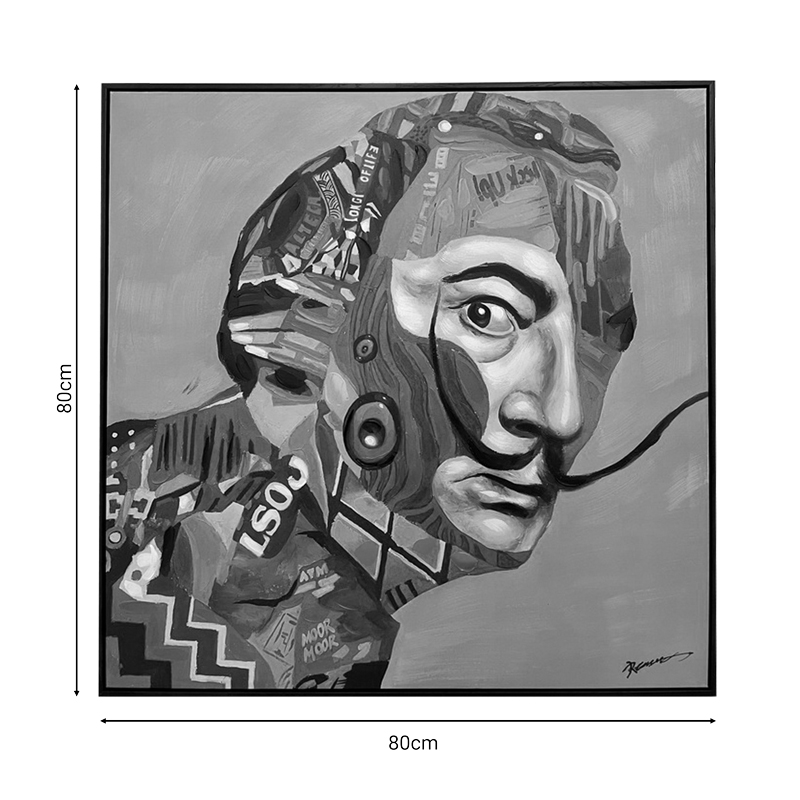 Πίνακας σε καμβά με πλαίσιο Eyelo Inart 80x3.5x80εκ 2