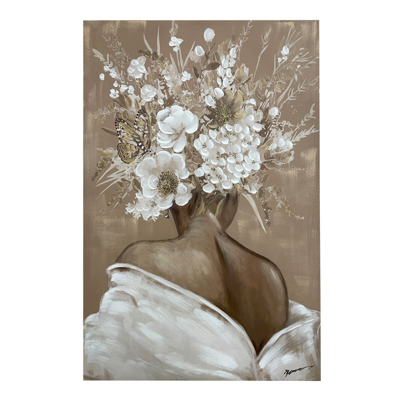 Πίνακας σε καμβά Weddy I Inart 80x3x120εκ 1