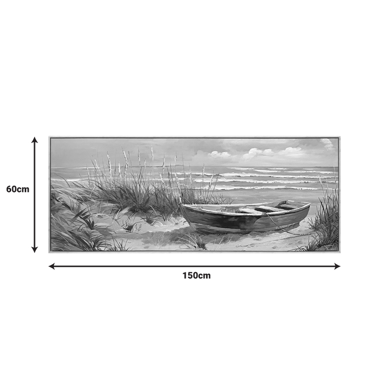 Πίνακας σε καμβά Barcu I Inart με πλαίσιο 150x3.5x60εκ 2