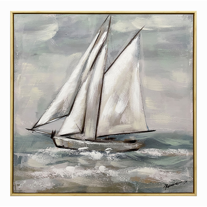 Πίνακας σε καμβά Siedo Inart με πλαίσιο 70x3.5x70εκ 1