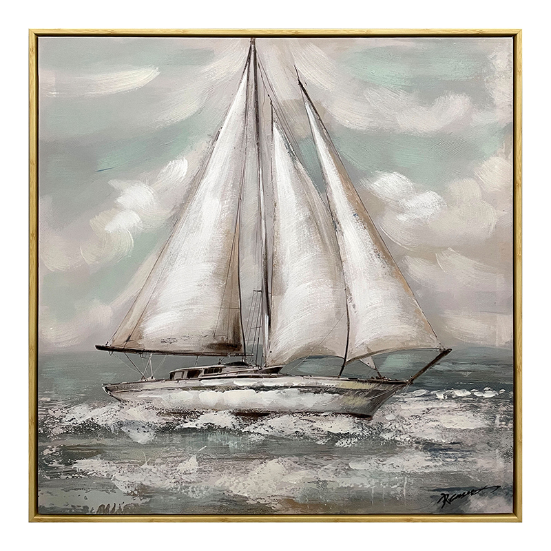 Πίνακας σε καμβά Siedo I Inart με πλαίσιο 70x3.5x70εκ 1