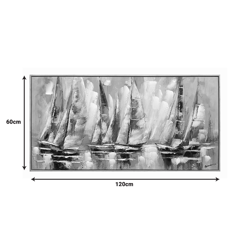 Πίνακας σε καμβά Yelkan Ι Inart με πλαίσιο 120x3.5x60εκ 2