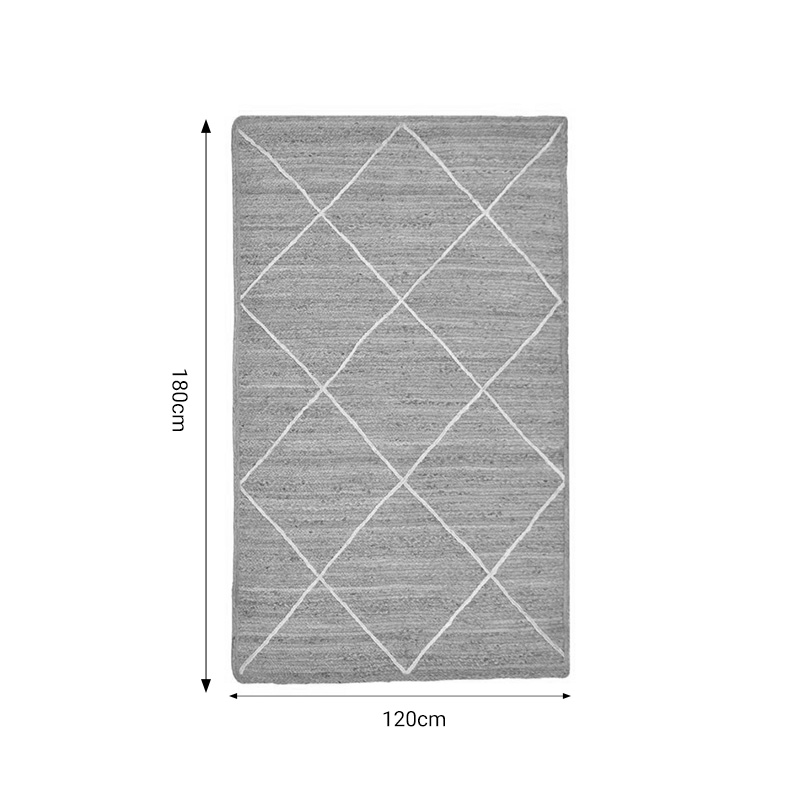 Χαλί Strike Inart μπεζ-εκρού γιούτα 120x180x1εκ 3