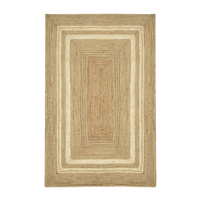 Χαλί Mazir Inart μπεζ-εκρού γιούτα 120x180x1εκ 1
