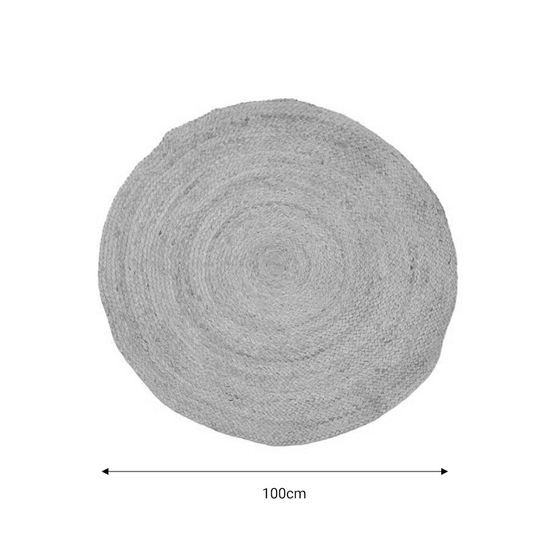 Χαλί Solon Inart μπεζ γιούτα 100x100x1εκ 3