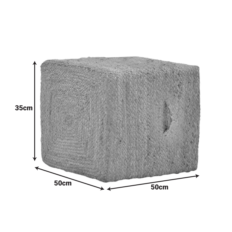 Σκαμπό Tresa Inart φυσικό 100% γιούτα 50x50x35εκ 5