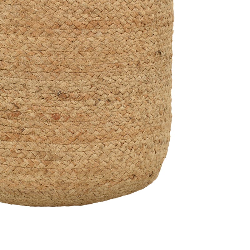 Σκαμπό Ovious Inart μπεζ 100% γιούτα 40x40x40εκ 3