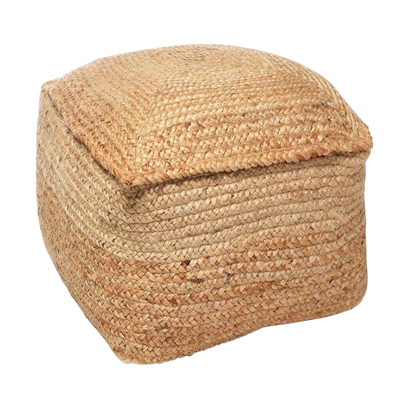 Σκαμπό-πουφ Iorda Inart γιούτα σε φυσική απόχρωση 40x40x40εκ 1