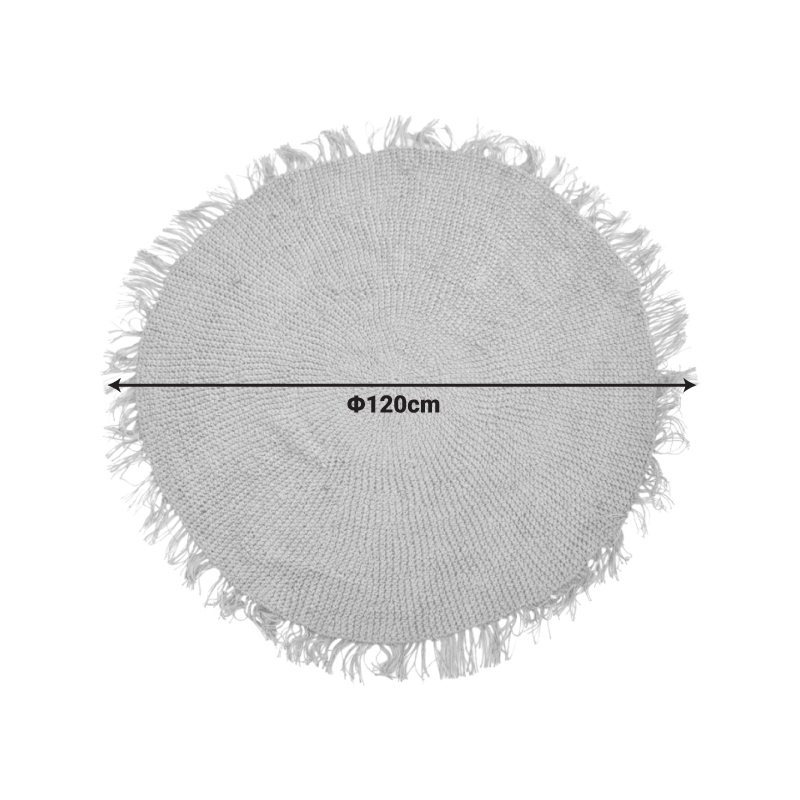 Χαλί Chata Inart γιούτα σε φυσική απόχρωση Φ120x1εκ 2
