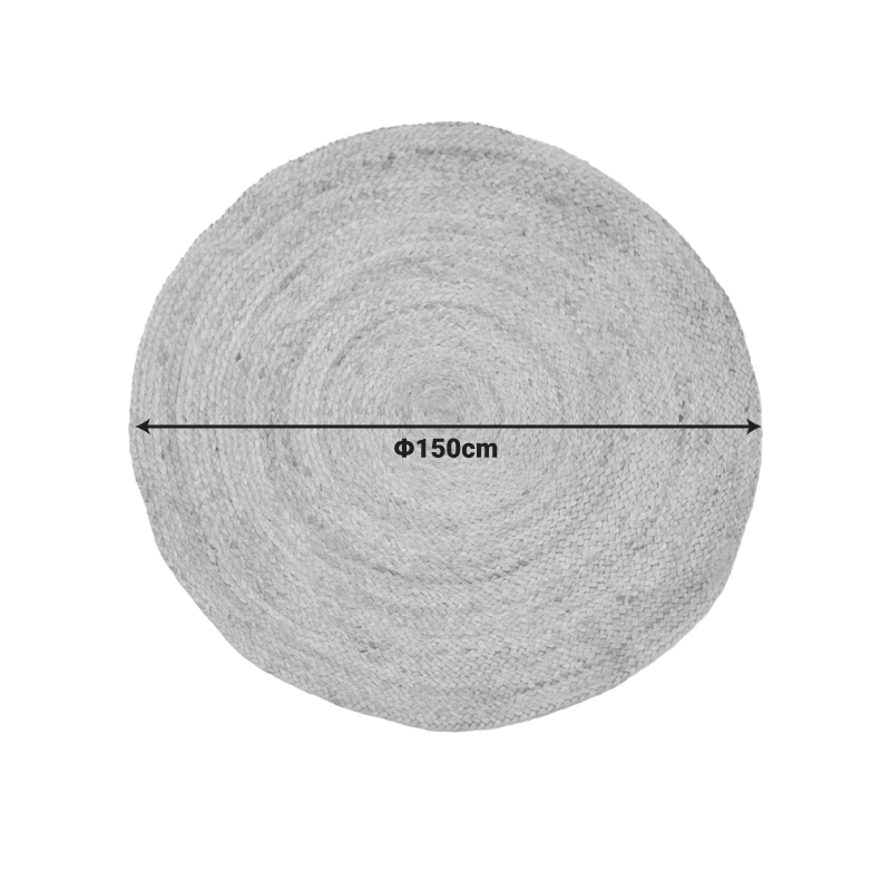 Χαλί Solon Inart μπεζ γιούτα Φ150x1εκ 2