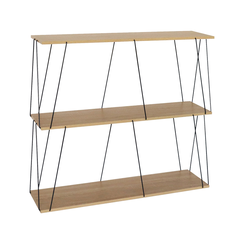 Βοηθητικό τραπέζι-ραφιέρα Tars pakoworld oak-μαύρο 80x30x69.2εκ 2