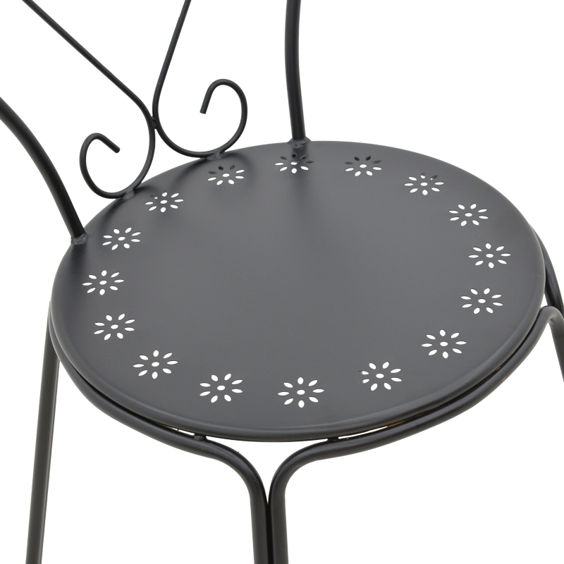 Καρέκλα Chari pakoworld στοιβαζόμενη μαύρο μέταλλο 49x55x90εκ 7