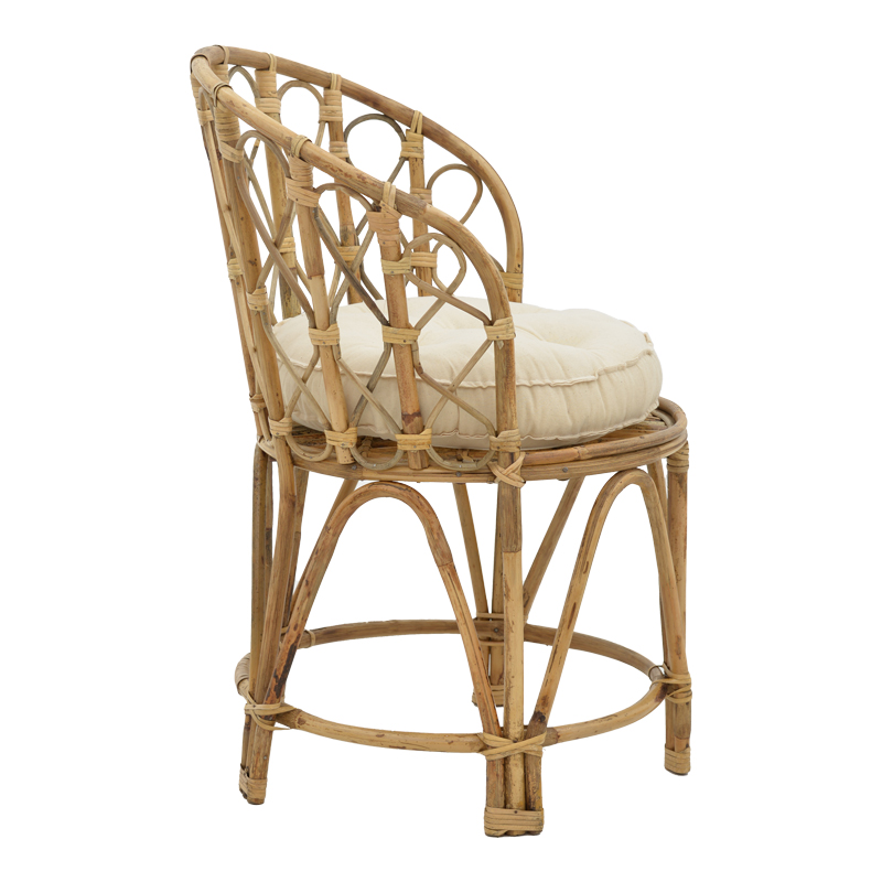 Πολυθρόνα Rostan Inart φυσικό rattan με μαξιλάρι 51x50x80εκ 4
