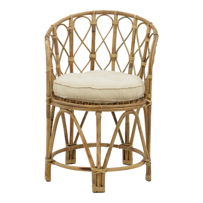 Πολυθρόνα Rostan Inart φυσικό rattan με μαξιλάρι 51x50x80εκ 5