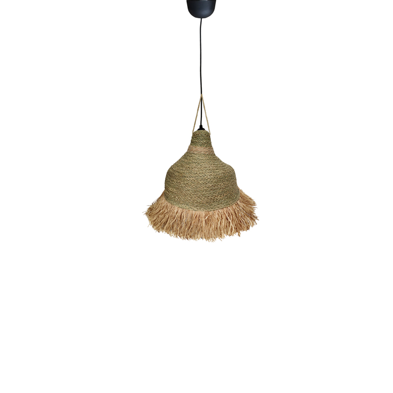 Φωτιστικό οροφής Boher Inart seagrass σε φυσική απόχρωση Φ33x76εκ 1