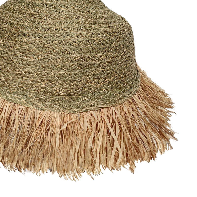 Φωτιστικό οροφής Boher Inart seagrass σε φυσική απόχρωση Φ33x76εκ 3