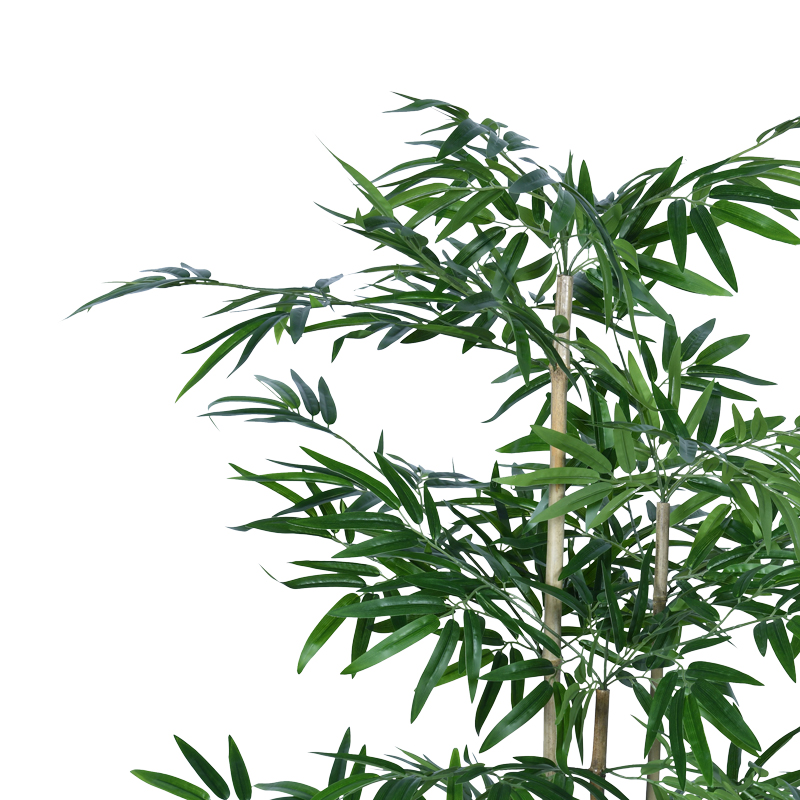 Διακοσμητικό φυτό Bamboo σε γλάστρα Inart πράσινο pp Υ130εκ 2