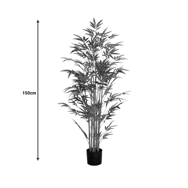 Διακοσμητικό φυτό Bamboo I σε γλάστρα Inart πράσινο pp Υ150εκ 4