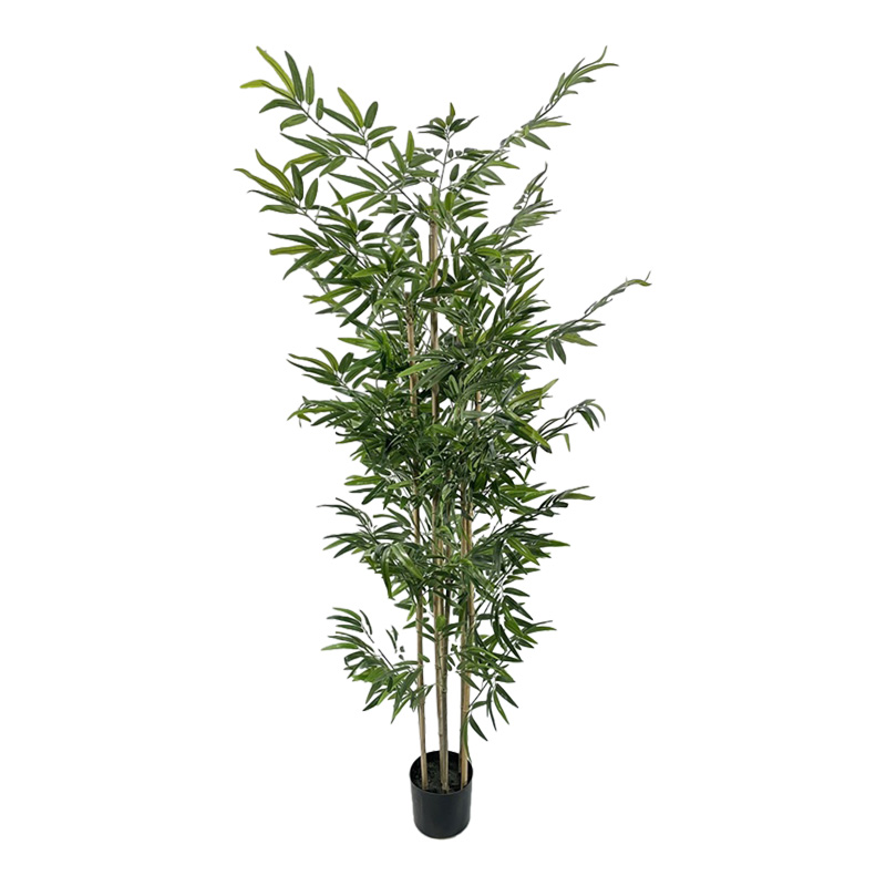 Διακοσμητικό φυτό Bamboo σε γλάστρα Inart πράσινο pp Υ190εκ 1