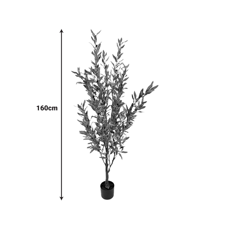Διακοσμητικό φυτό Olive tree II σε γλάστρα Inart πράσινο pp Υ160εκ 2
