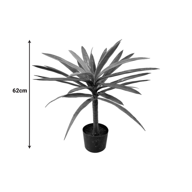 Διακοσμητικό φυτό Dracaena palm σε γλάστρα Inart πράσινο pp Υ62εκ 2